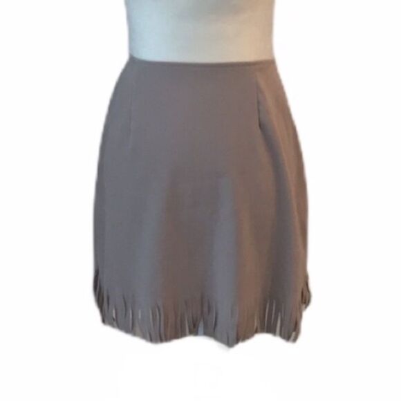 Tan Suede Fringe Skirt - Picture 5 of 10